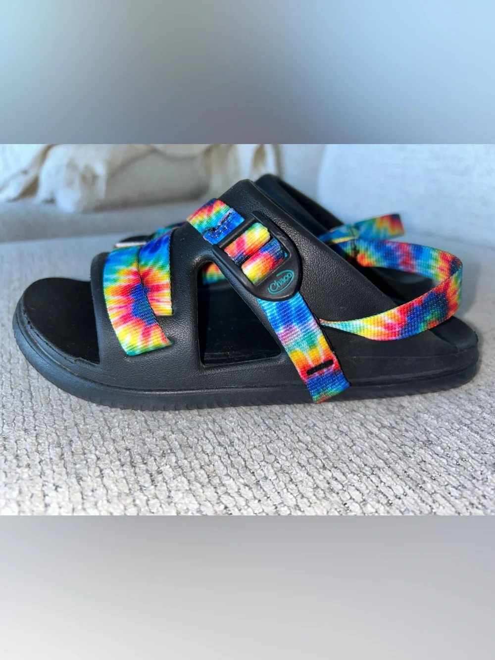 Chaco Chillos Unisex Kids Sz 2Y Tie Dye Print Slip On Sport Sandals Shoes ~ MINT